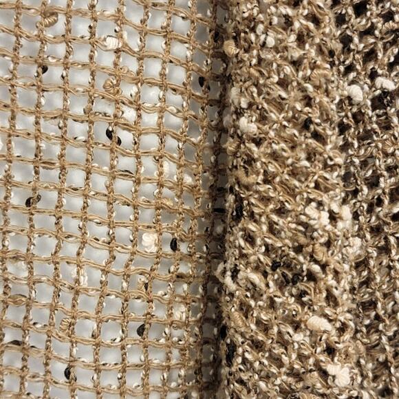 Katie Todd Lagenlook Fishnet Jacket Cardigan Open Front Earthtone Medium 389 - Picture 8 of 11